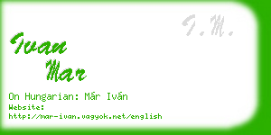 ivan mar business card